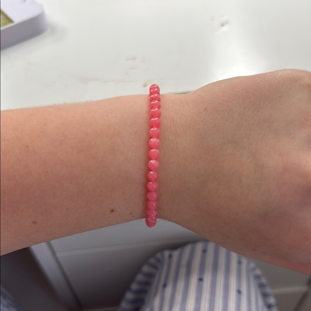 Elegant Pink Beaded Bracelet